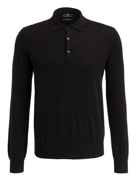 Mit Polokragen Schwarz Cashmere pullover Strokesman's wE17Rn