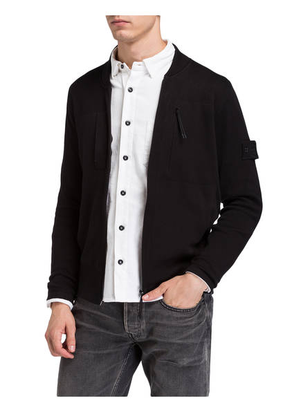 Stone Strickjacke Schwarz Island Stone Strickjacke Island 1gwTUp1x