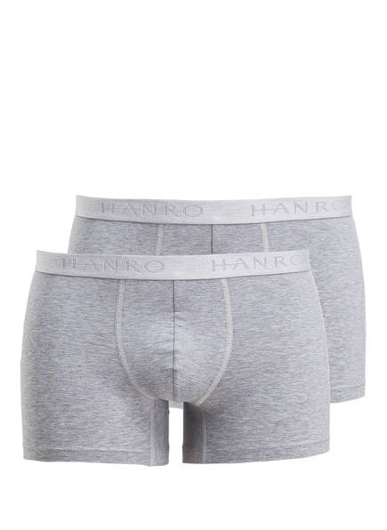Grau pack Hanro 2er Boxershorts Cotton Meliert Essentials qfx4w0xg