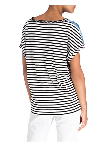 Schwarz Weiss Hellblau Blusenshirt Marccain Weiss Marccain Marccain Blusenshirt Hellblau Schwarz Blusenshirt TTwtBxSHq