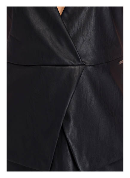 Lederoptik In Kleid Exchange Schwarz Armani wStFBqR