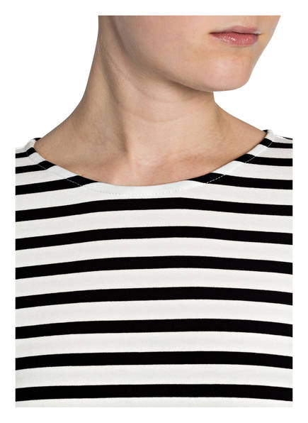 Schwarz Jerseykleid Gestreift J Weiss crew P4w7F