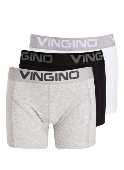 VINGINO 3er-Pack Boxershorts , Farbe: GRAU/ SCHWARZ/ WEISS (Bild 1)