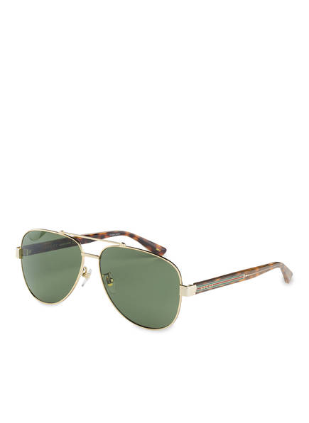 GUCCI Sonnenbrille GG0528S, Farbe: 009 - GOLD/ GRÜN (Bild 1)