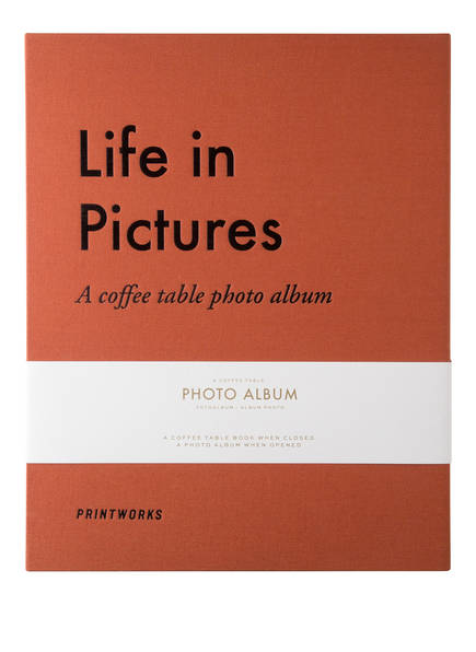 PRINTWORKS Fotoalbum LIFE IN PICTURES, Farbe: DUNKELORANGE (Bild 1)