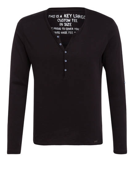 KEY LARGO Henley-Shirt GINGER, Farbe: SCHWARZ (Bild 1)