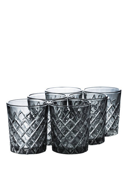 APS Set of 6 drinking glasses HEALEY D.O.F. , Color: GRAY (Image 1)