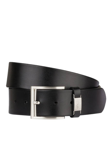 boss connio leather belt black