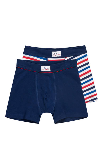 s.Oliver RED 2er-Pack Boxershorts, Farbe: BLAU/ WEISS/ ROT (Bild 1)