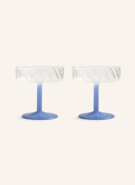 &k amsterdam Lot de 2 fl&ucirc;tes &agrave; champagne TWIRL