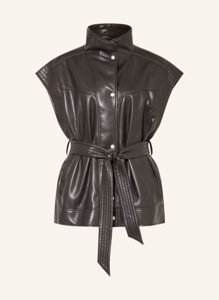 BOSS Weste in Lederoptik