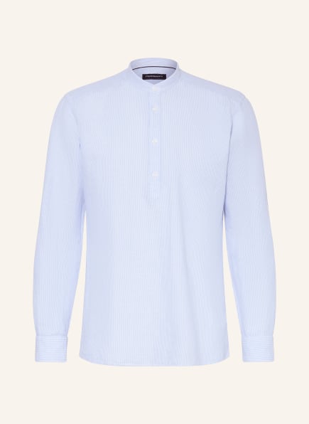 STROKESMAN'S Hemd Regular Fit mit Leinen und Stehkragen