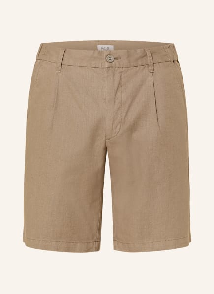 PAUL Chinoshorts Comfort Fit mit Leinen