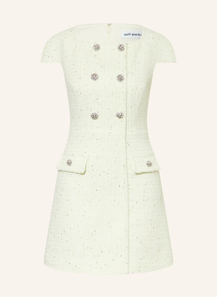 self-portrait Bouclé-Kleid mit Pailletten