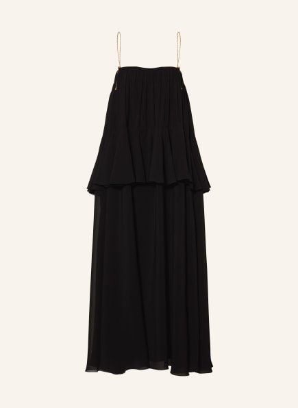 Chloé Jedwabna sukienka z falbanami