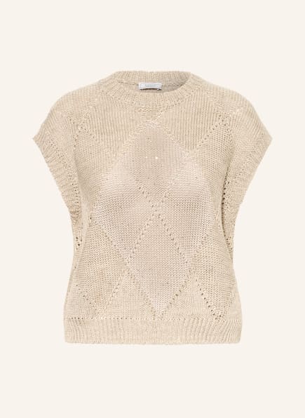 PESERICO Leinenpullunder mit Pailletten