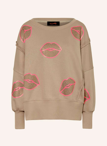 miss goodlife Oversized-Sweatshirt mit Schmucksteinen