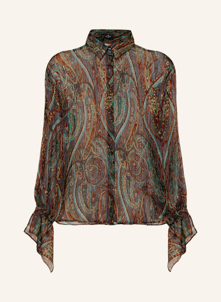 ETRO Hemdbluse mit Seide und Glitzergarn