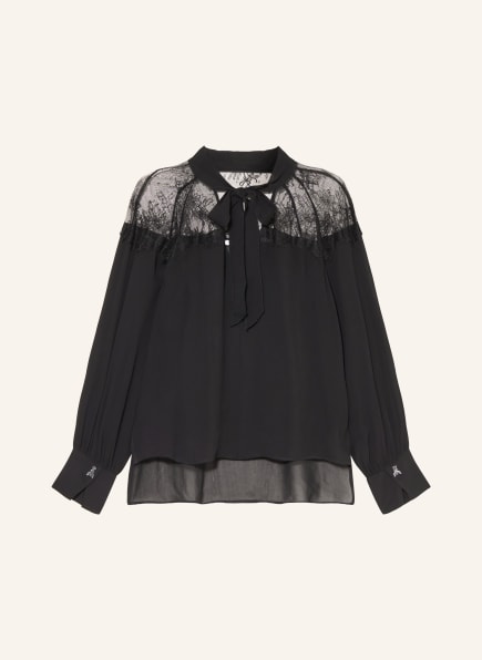 PATRIZIA PEPE Schluppenbluse mit Spitze