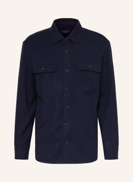 RALPH LAUREN PURPLE LABEL Flanellhemd Comfort Fit mit Cashmere