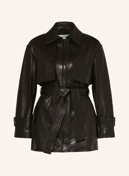 NOUR HAMMOUR Trench-Jacke PRIYA aus Leder