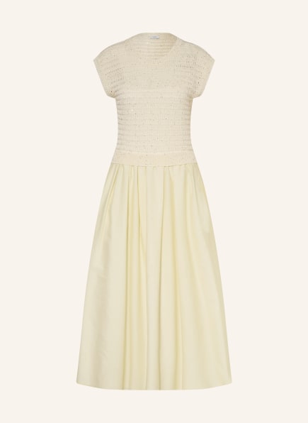 PESERICO Kleid im Materialmix mit Pailletten