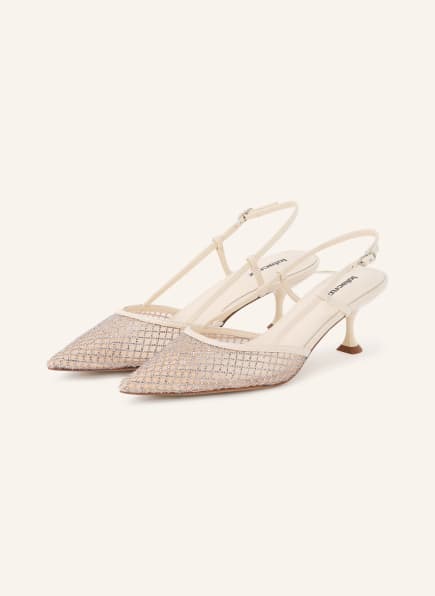 Lola Cruz Slingpumps RUBY 55 mit Schmucksteinen