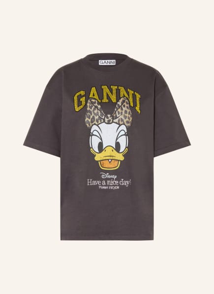 GANNI T-Shirt mit Schmucksteinen