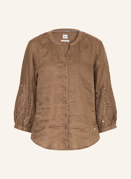 BRAX Leinenbluse VELIA mit Lochspitze
