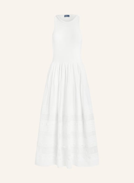 POLO RALPH LAUREN Kleid im Materialmix mit Lochspitze