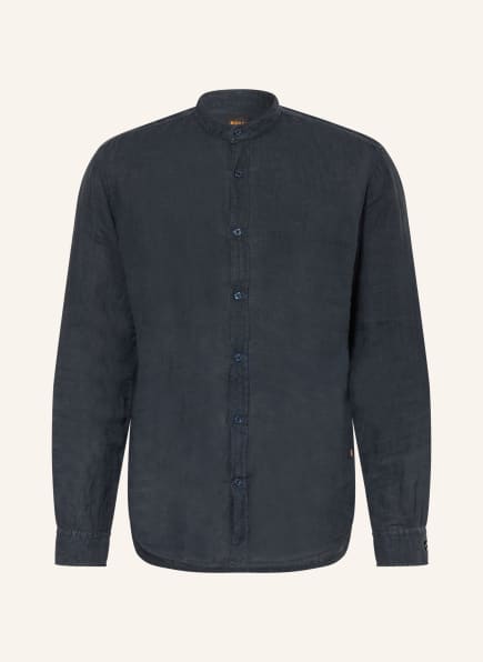 BOSS Leinenhemd RACE Regular Fit mit Stehkragen