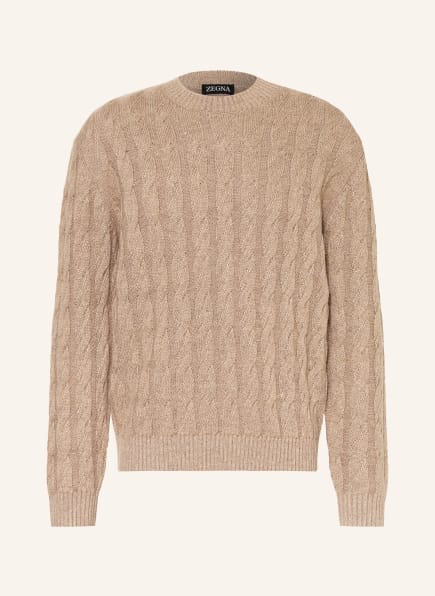 ZEGNA Pullover mit Cashmere und Leinen