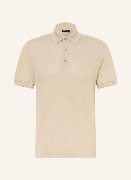 ZEGNA Piqué-Poloshirt mit Seide