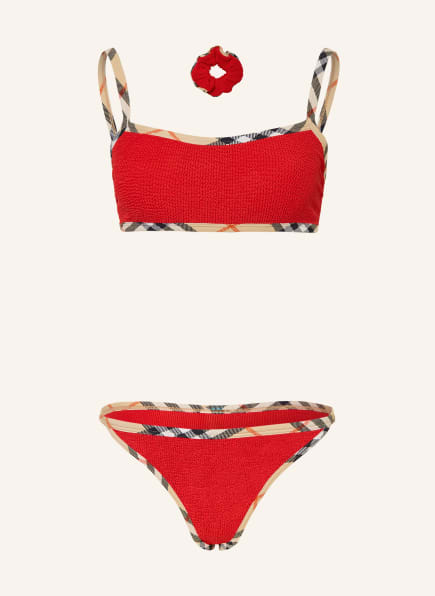 BURBERRY TYLER Set: Bustier bikini and hair tie