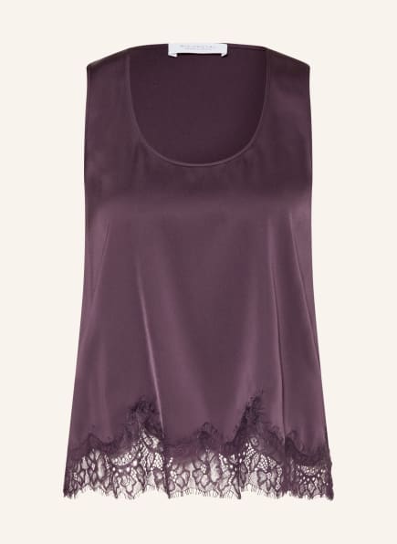Rich & Royal Top en satin avec dentelle