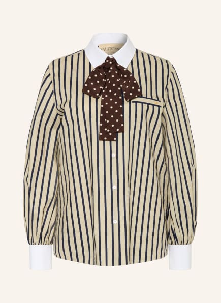 VALENTINO Hemdbluse PATTERN mit abnehmbarer Schluppe