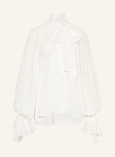 ARAKII Silk blouse with a bow and ruffles