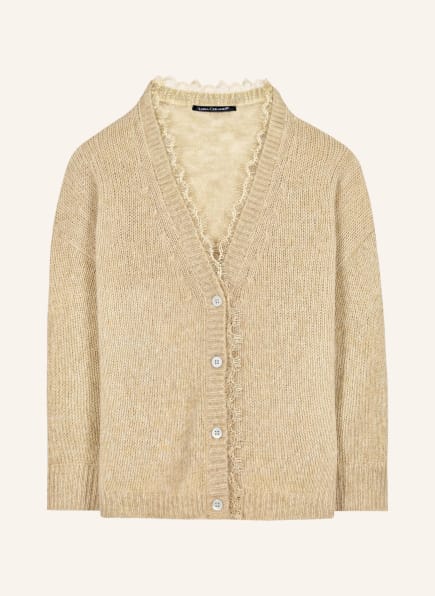 LUISA CERANO Strickjacke mit Alpaka und Spitze