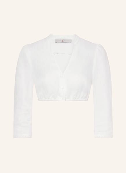 Johann & Johanna Dirndlbluse aus Leinen mit 3/4-Arm