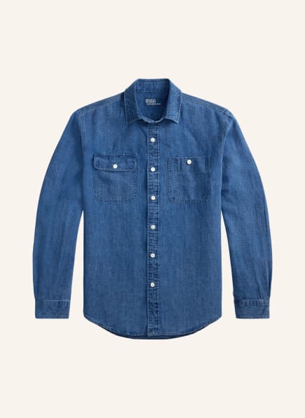 POLO RALPH LAUREN Leinenhemd Classic Fit in Jeansoptik