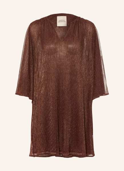 MARYAN MEHLHORN SUNDRENCHED beach dress with glitter thread and 3/4 sleeves