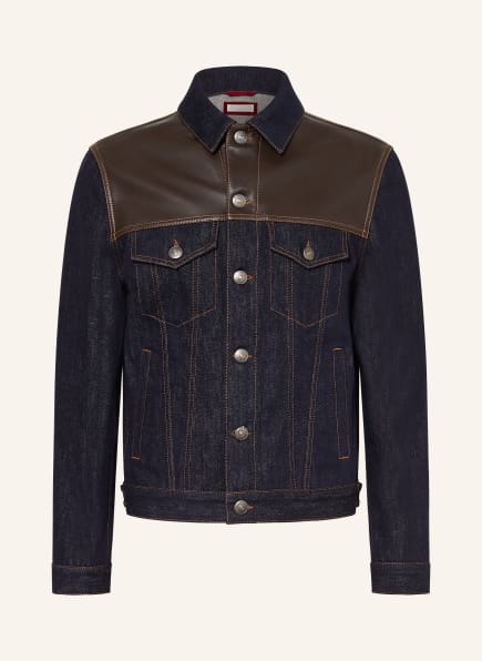 BRUNELLO CUCINELLI Denim jacket in a mix of materials