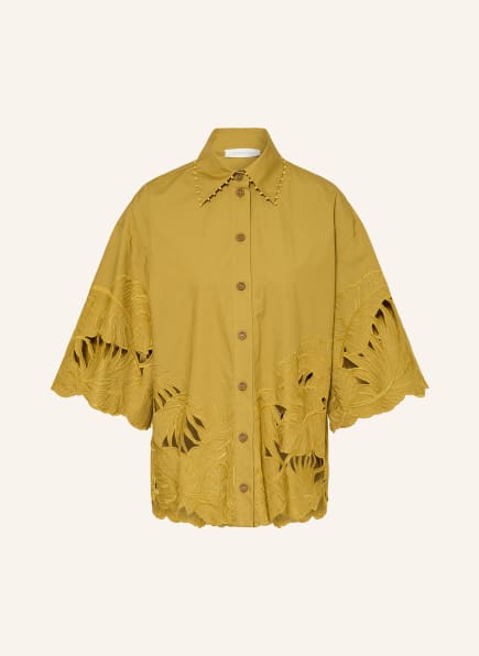 ZIMMERMANN Hemdbluse MAHON mit Lochspitze und Schmuckperlen