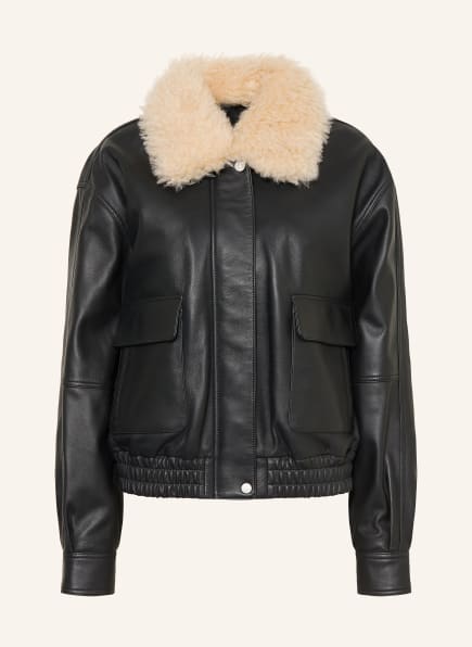 MRS & HUGS Lederjacke mit abnehmbarem Kunstfell