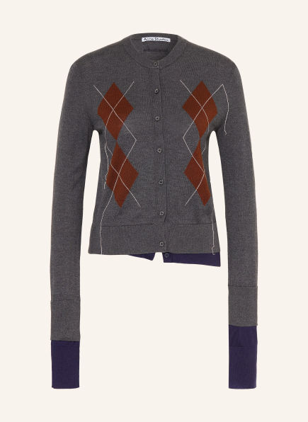 Acne Studios Strikjakke med silke