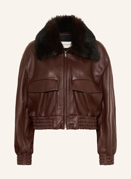NOUR HAMMOUR Lederjacke ELLERY mit abnehmbarem Kragen