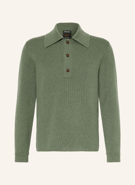 ZEGNA Cashmere knit polo shirt