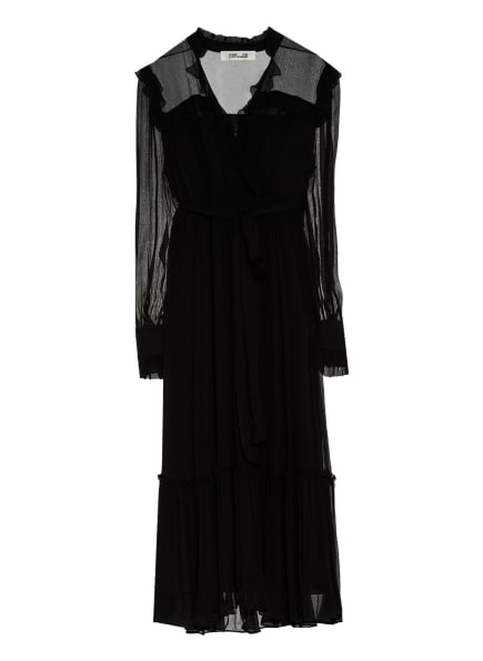DIANE VON FURSTENBERG Kleid MEREDITH mit Volantbesatz in schwarz online  kaufen | Breuninger