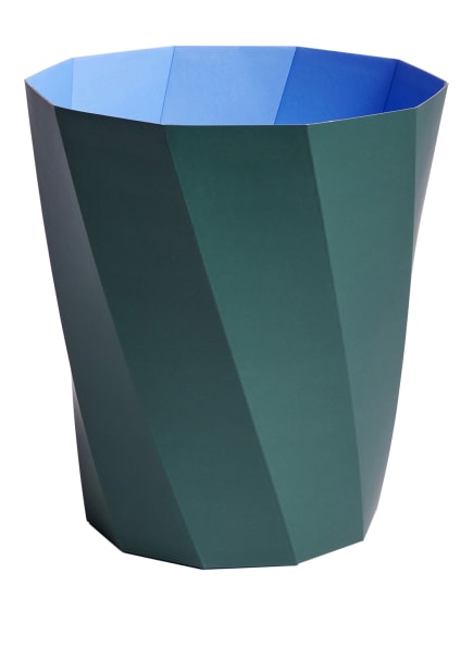 HAY Waste basket PAPER PAPER, Color: DARK GREEN/ LIGHT BLUE (Image 1)