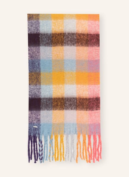 SEEBERGER Schal , Farbe: BLAUGRAU/ DUNKELLILA/ ORANGE (Bild 1)